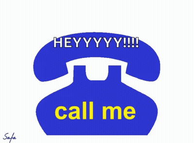 Blue Phone Saying Hey Yy Call Me GIF