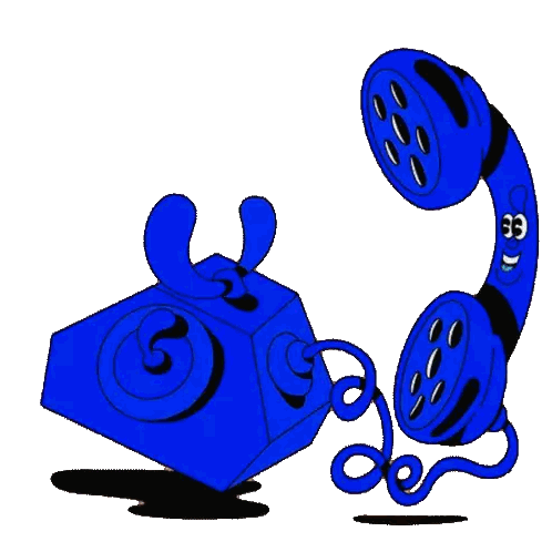 Blue Phone With Phone Bank Text Sticker
