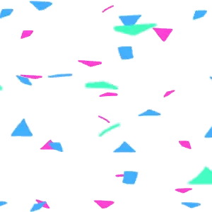 Blue Pink Triangle Square Pattern Sticker