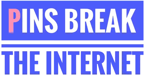 Blue Pins Break The Internet Sign Sticker