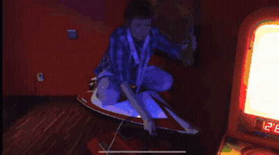 Blue Plaid Shirt Man Jet Ski Jukebox 2