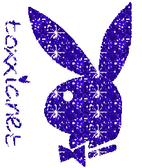 Blue Playboy Bunny With Bow Tie Sticker