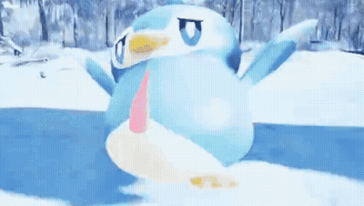 Blue Pokemon And Pink Pokemon On A Rock GIF