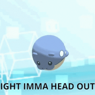 Blue Pokemon Flying Saying Ight Imma Head Out GIF