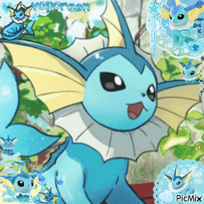 Blue Pokemon Vaporeon GIF