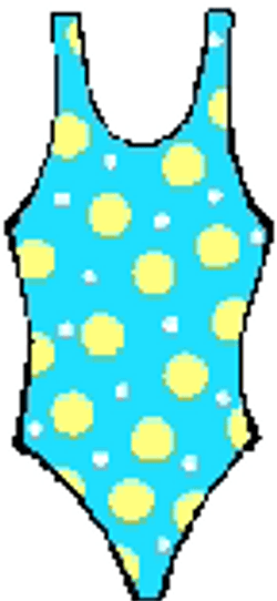 Blue Polka Dots Swimsuit GIF