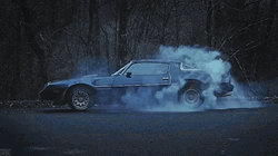 Blue Pontiac Firebird Burnout GIF