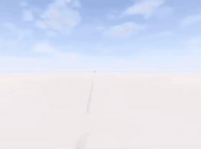 Blue Portable Toilet With Open Door On Sidewalk GIF