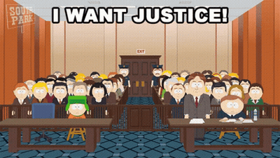 Blue Poster Saying Path To Healing Begins With Justice For All Of Us GIF