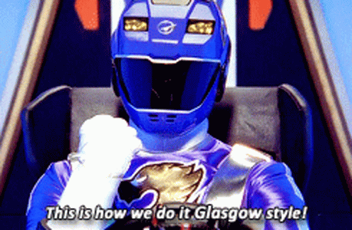 Blue Power Ranger This Is How We Do It Glasgow Style GIF