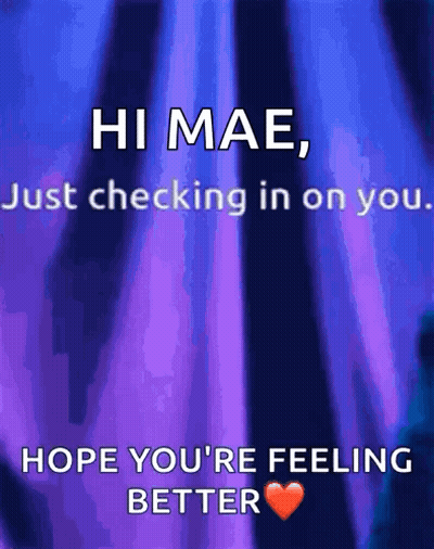 Blue Purple Background Hi Mae GIF