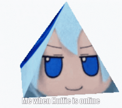Blue Pyramid Face Me When Huffie Is Online GIF