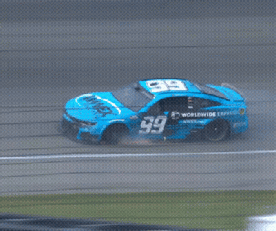 Blue Race Car With Number 39 GIF