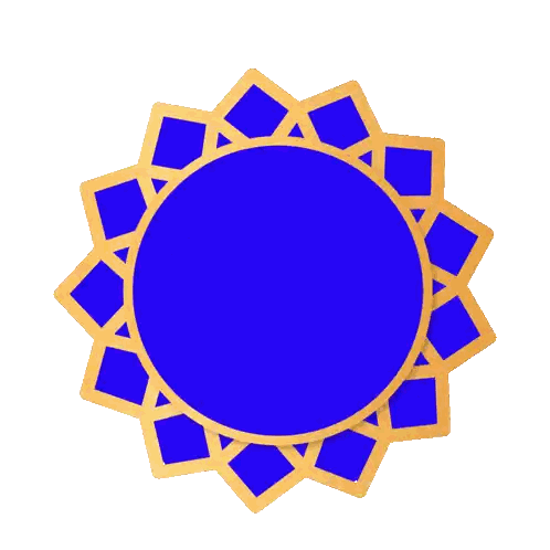 Blue Ramadan Kareem Circle Sticker