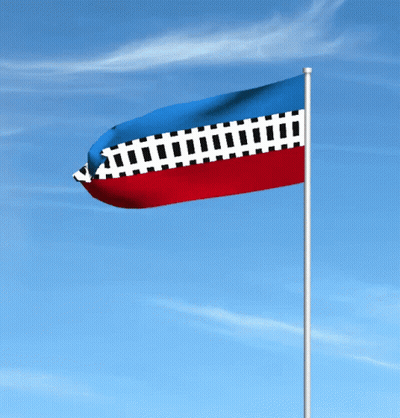 Blue Red And White Checkered Flag GIF