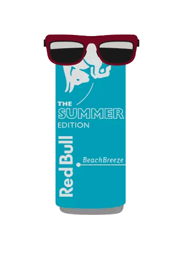 Blue Red Bull Beach Breeze Sticker