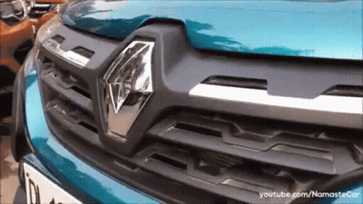 Blue Renault Car Close Up GIF