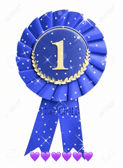 Blue Ribbon Number 1 Star Child GIF