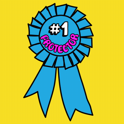 Blue Ribbon Saying #1 Protectos GIF