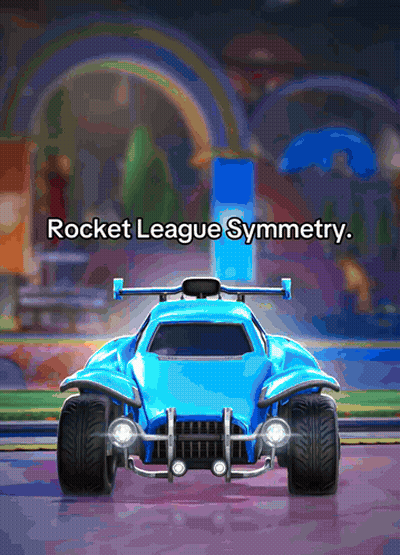 Blue Rocket League Car With Rocket League Symmetry GIF