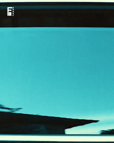 Blue Screen With Letter F GIF