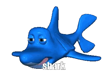 Blue Shark Lying Down Sticker