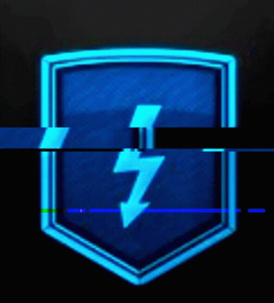 Blue Shield With Lightning Bolt GIF