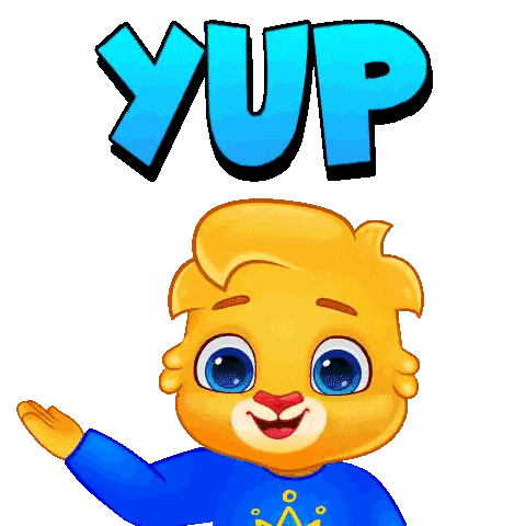 Blue Shirt Bear With Yup Sticker