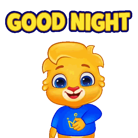 Blue Shirt Character Says Good Night Sticker