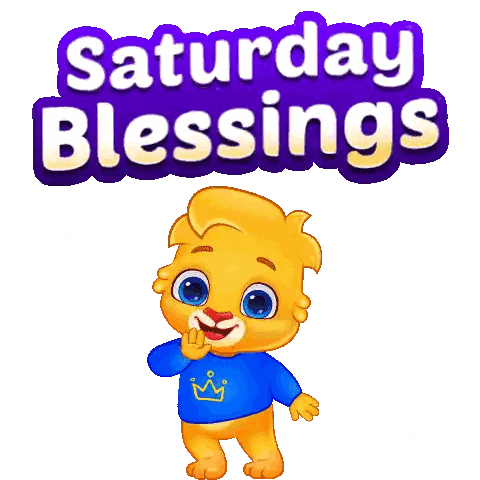 Blue Shirt Crown Saturday Blessings Sticker