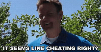 Blue Shirt Man: It Seems Like Cheating Right GIF