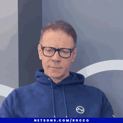 Blue Shirt Man Making Funny Face, Another Points GIF
