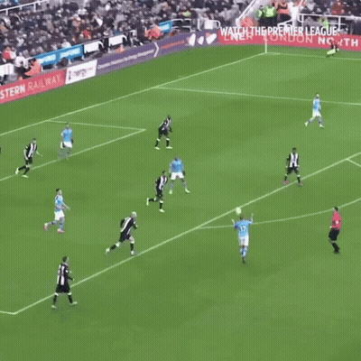 Blue Shirt Man Running Soccer Watch Premier League GIF