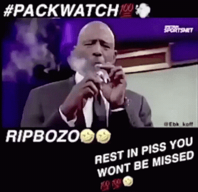 Blue Shirt Man Says Rip Bozo Rest In Piss GIF