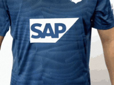 Blue Shirt With Word Sap GIF