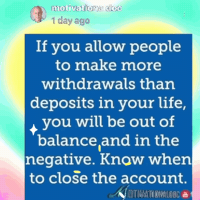 Blue Sign About Balance And Withdrawals GIF