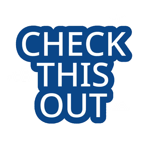 Blue Sign Check This Out Sticker