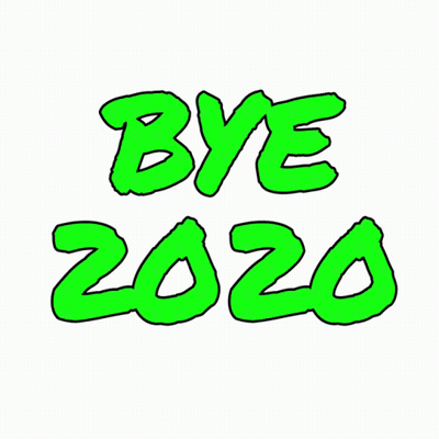 Blue Sign Saying Bye 2020 GIF