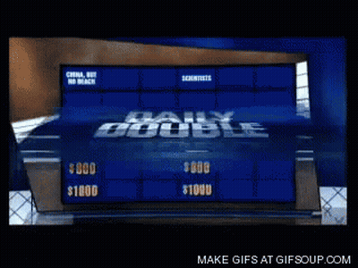 Blue Sign Saying Daily Double GIF