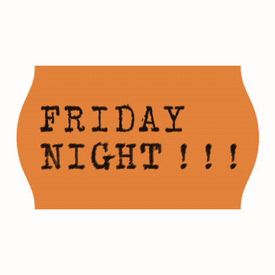 Blue Sign Saying Friday Night GIF