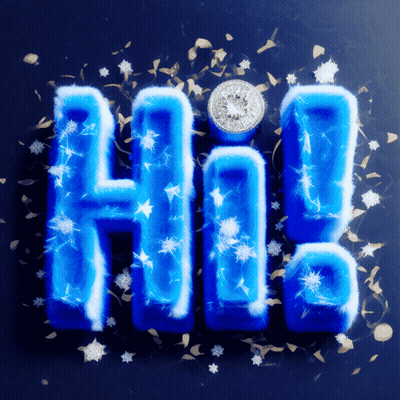 Blue Sign Saying Hi GIF