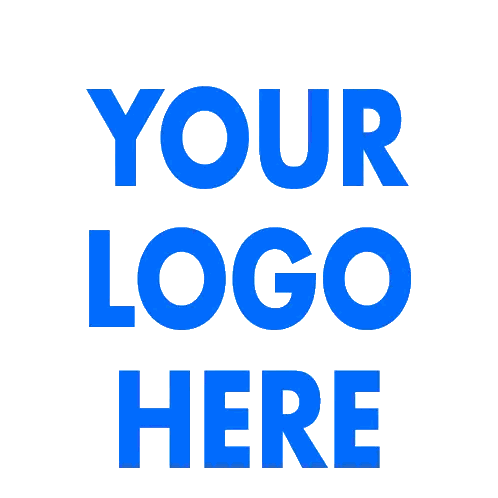Blue Sign Saying Your Logo Here Sticker