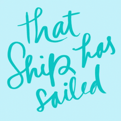 Blue Sign That Ship Has Failed GIF