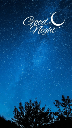 Blue Sky Crescent Moon Good Night GIF
