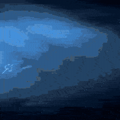 Blue Sky With Stars GIF