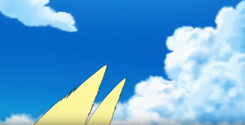 Blue Sky With White Clouds And Yellow Sails GIF