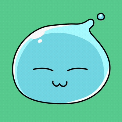 Blue Smiley Blob GIF
