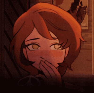 Blue Smiley Covering Mouth With White Hand GIF