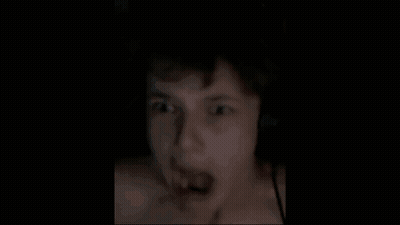 Blue Smiley Face Surprised GIF