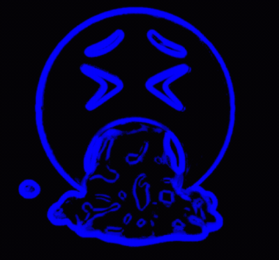 Blue Smiley Face With Tears GIF